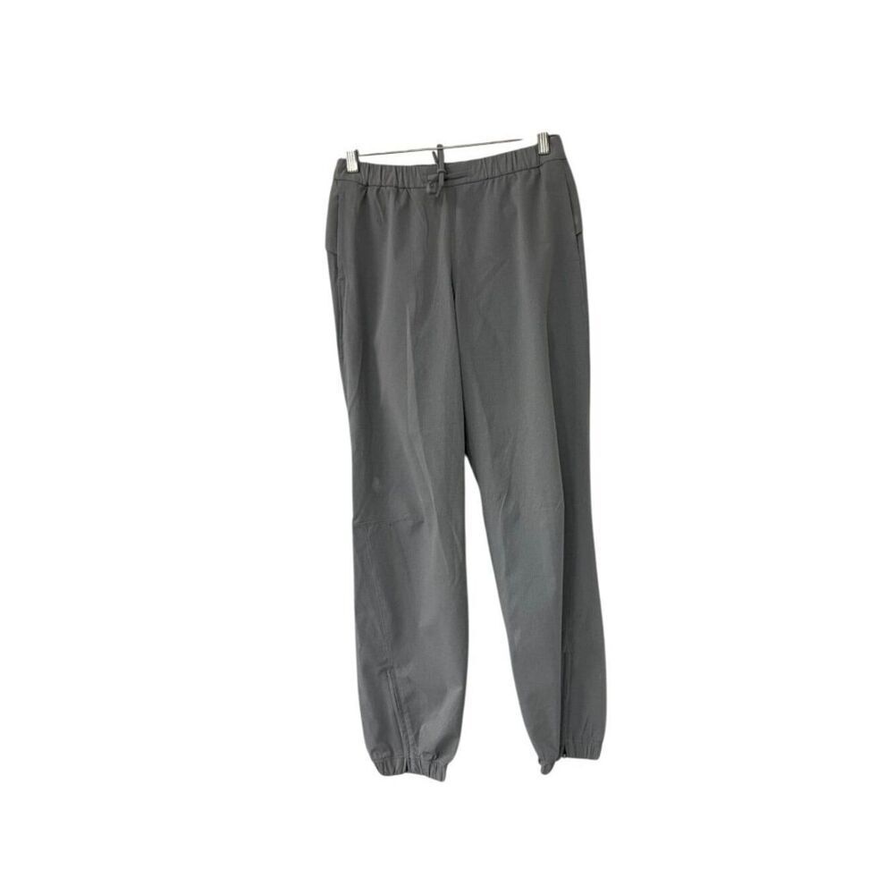 Lululemon womens  Jogger Pants Grey Gray sz 4 Elastic Waist Zipper Cuffs EUC